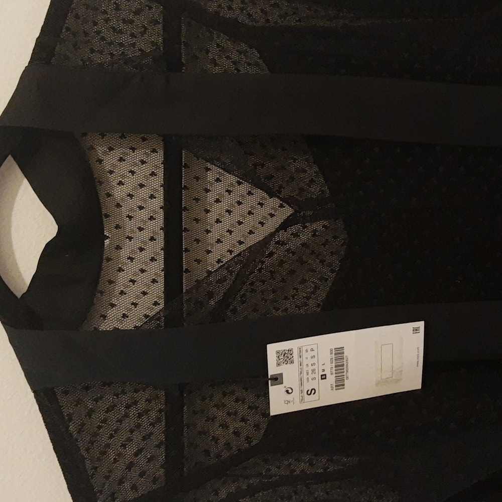 Zara Black Dress Short Sleeves Size S